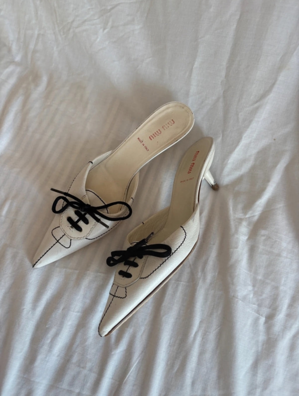 Винтидж Miu Miu Trompe-l’œil “Sneaker” Heels от края на 90-те - 38
