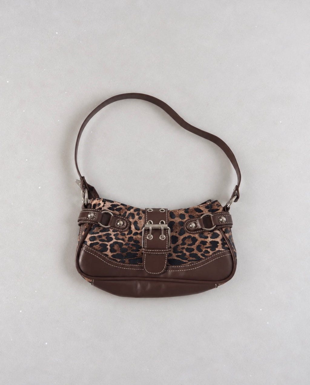 Vintage Y2K Leopard Print Shoulder чанта