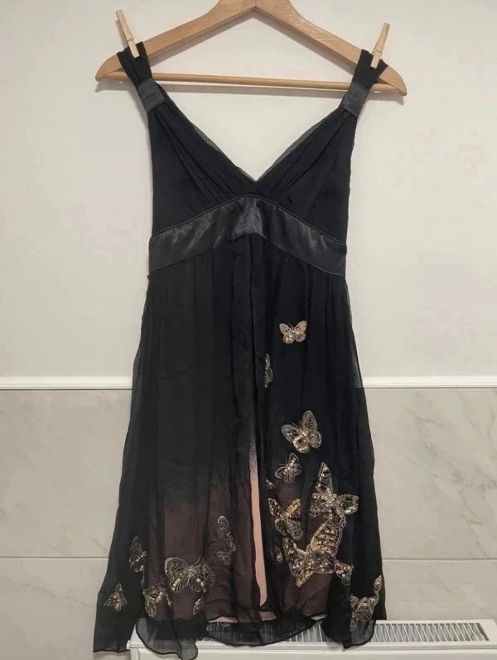 Karen Millen Vintage Y2K рокля - 100% коприна