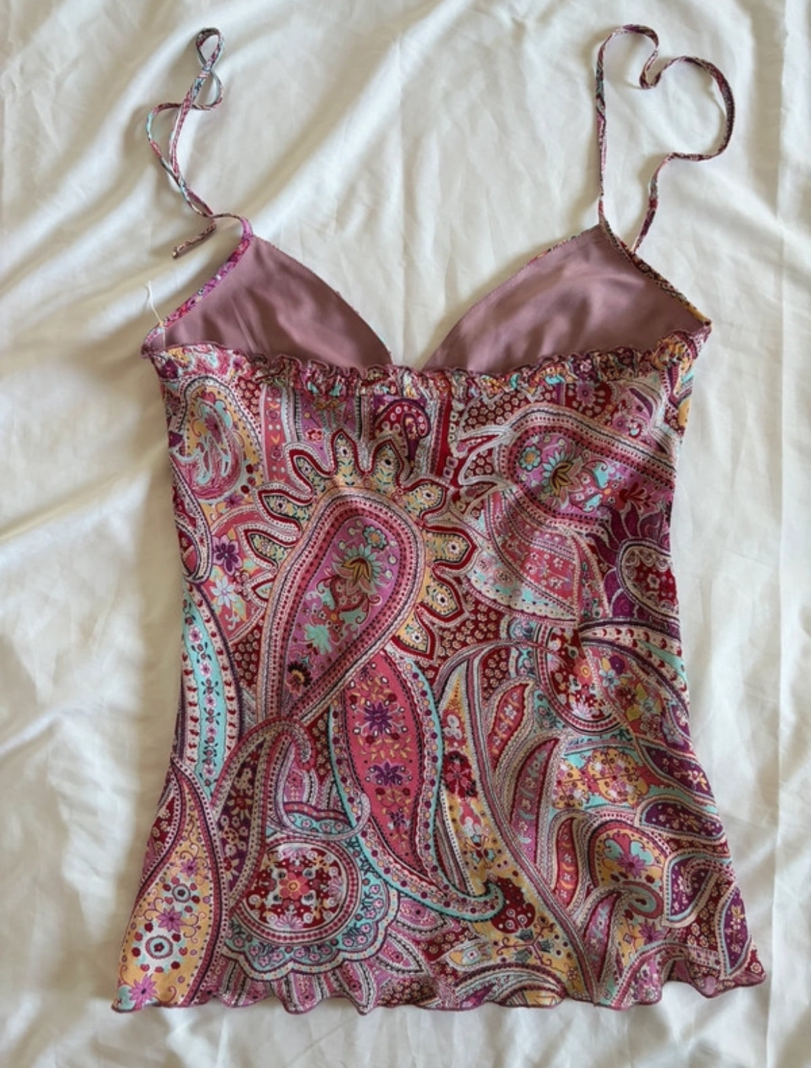 Vintage Y2K New Look paisley halterneck топ