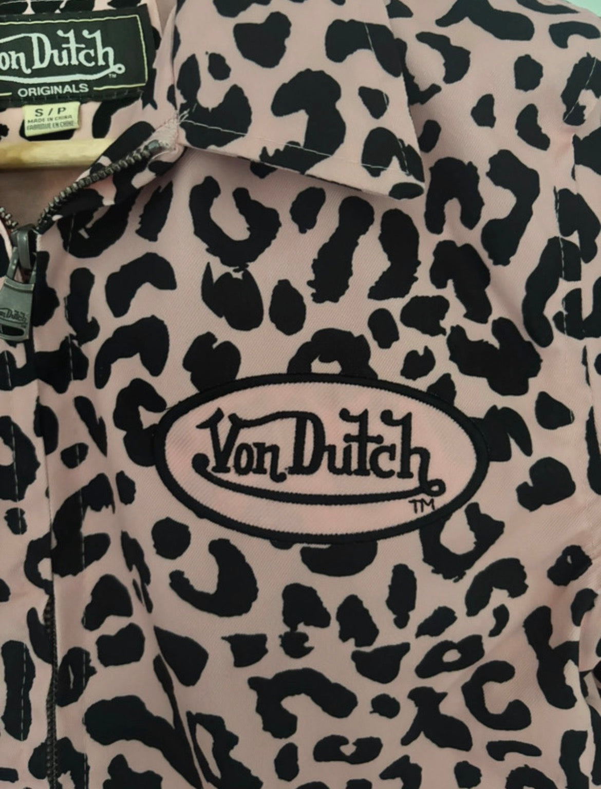 Розово леопардово яке Von Dutch Y2K