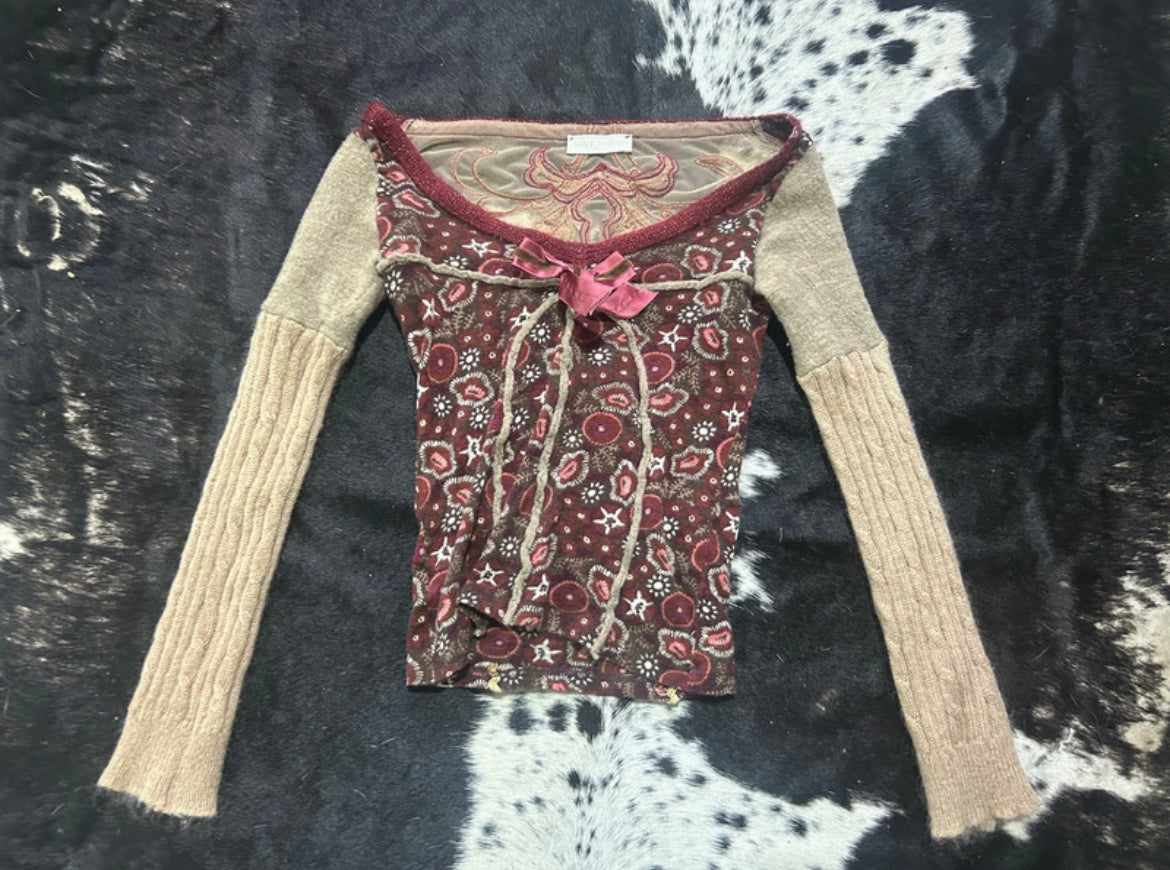 Супер рядък винтидж Shirt Passion топ с дълги ръкави от 2000-те