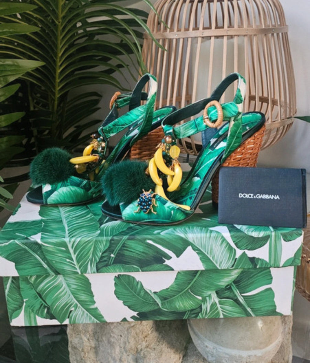 Редки дизайнерски сандали Dolce & Gabbana от емблематичната Tropical колекция