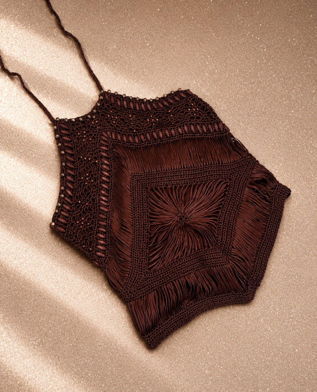 Винтидж плетен halter топ Roberto Cavalli
