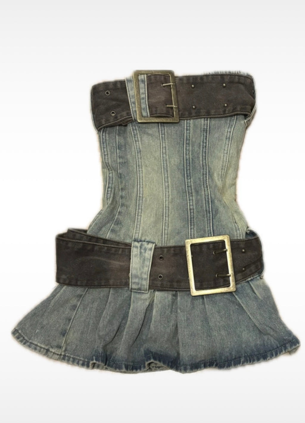Jaded London denim mini рокля с корсетна конструкция - XS