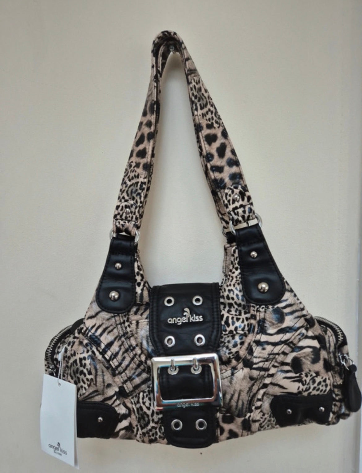 Angel Kiss Animal Print Mini Shoulder чанта