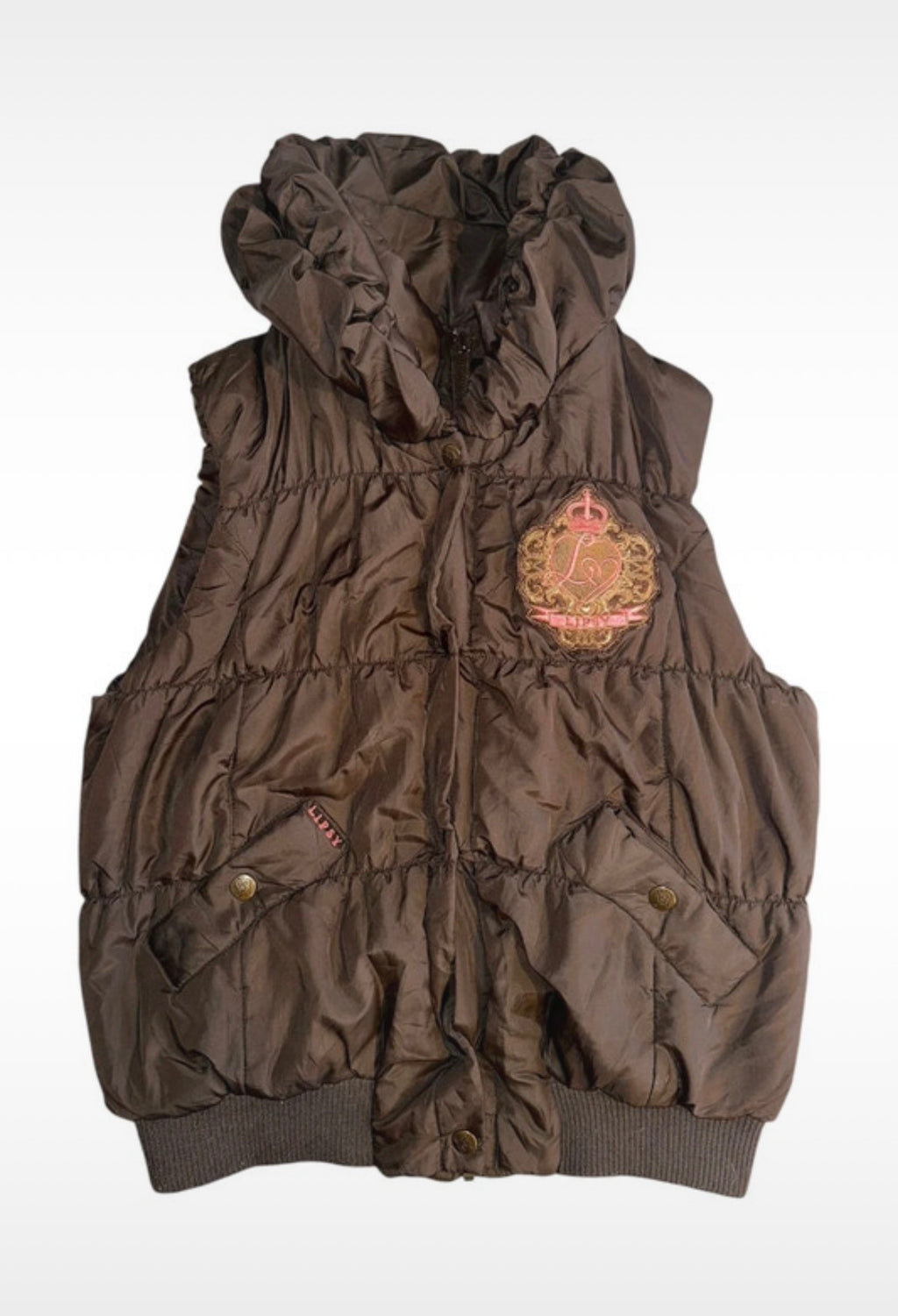 Lipsy Y2K Puffer Bodywarmer с Leopard Faux Fur