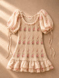 100% копринена рокля LoveShackFancy с флорален принт - Sunday West Boutique