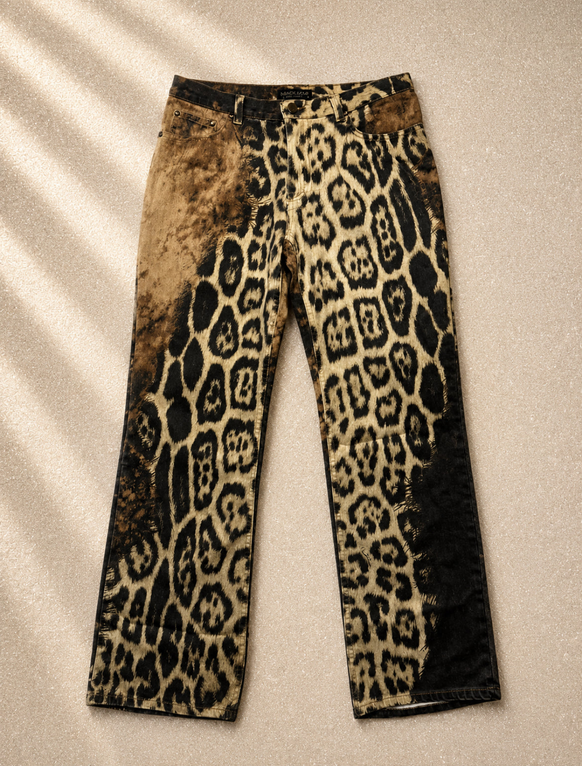 Архивен модел Roberto Cavalli FW2001 World Explosion – изключително редки дизайнерски дънки от колекция Есен/Зима 2001