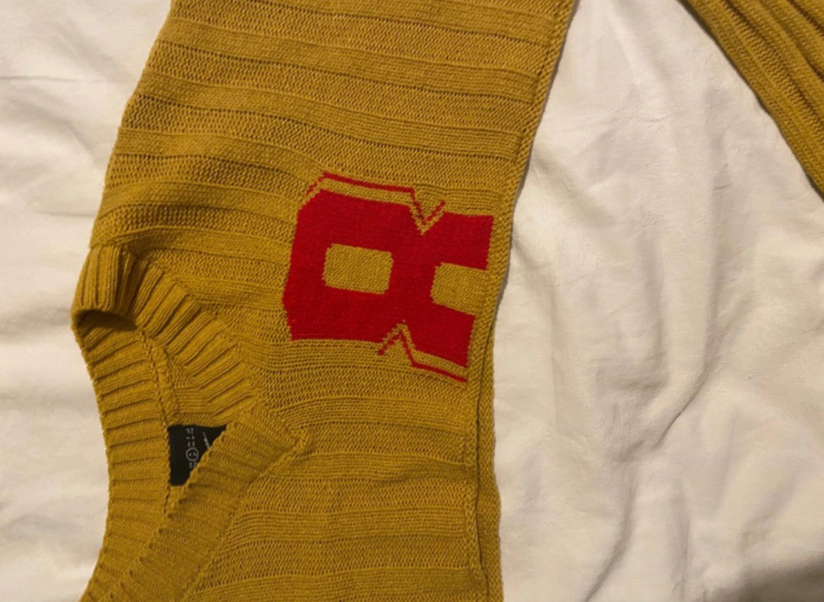 iets frans… Mustard Ribbed Crop пуловер