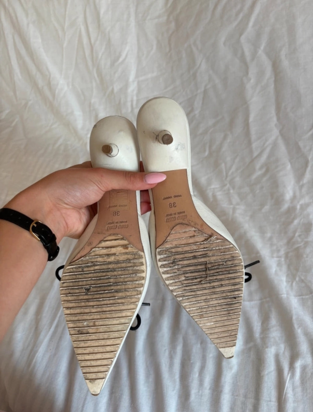 Винтидж Miu Miu Trompe-l’œil “Sneaker” Heels от края на 90-те - 38