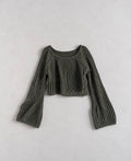 Urban Outfitters Khaki Open-Knit Crop Jumper