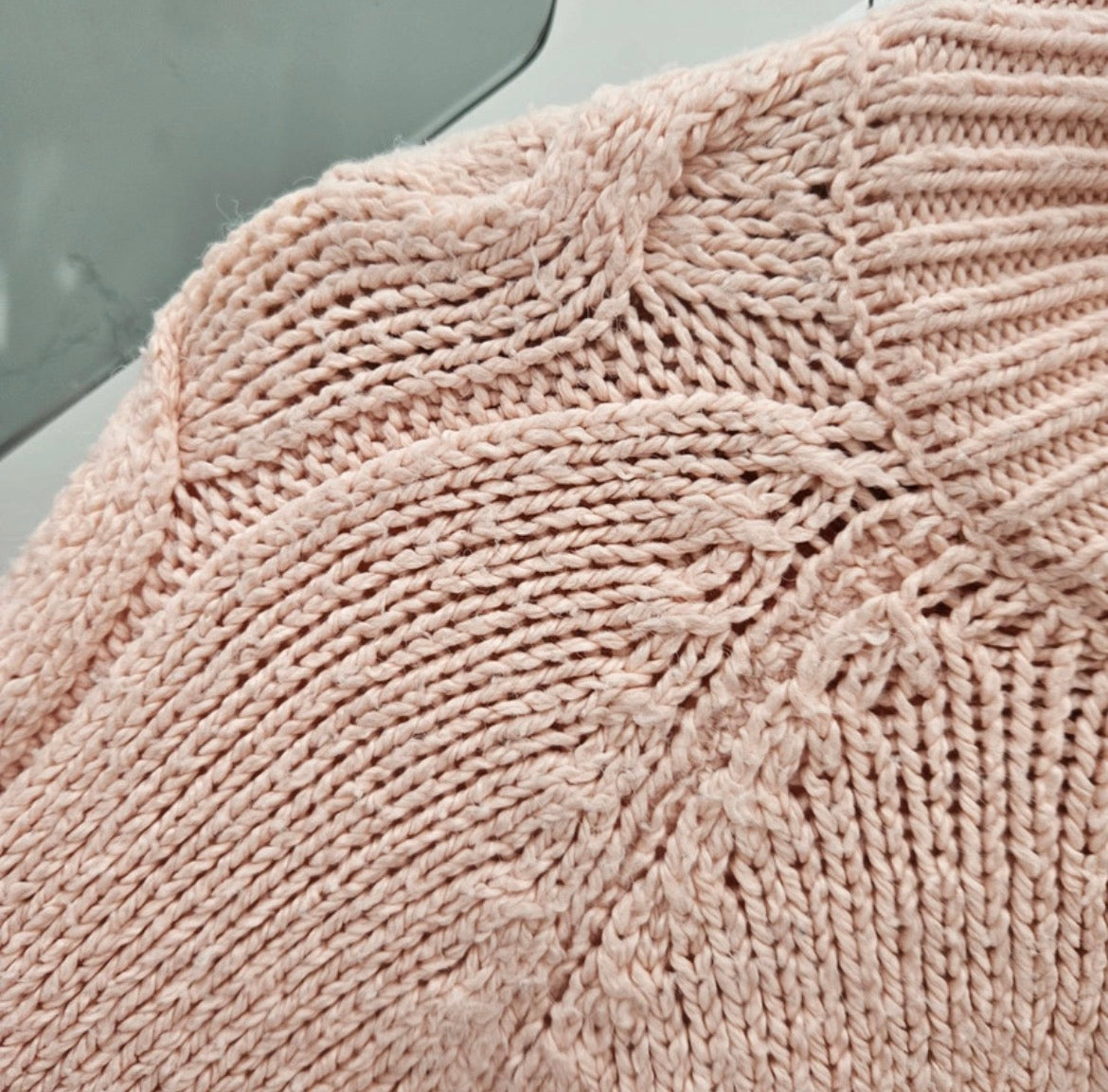 River Island Pastel Pink Chunky Knit Cropped Jumper