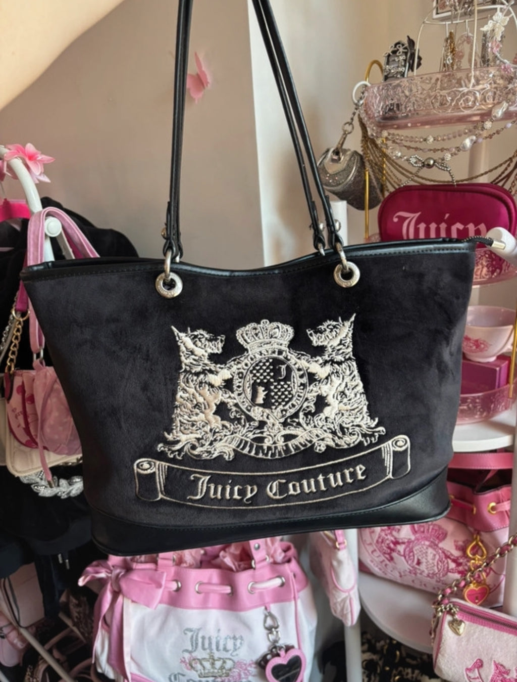 Juicy Couture Scottie Crest Tote Bag