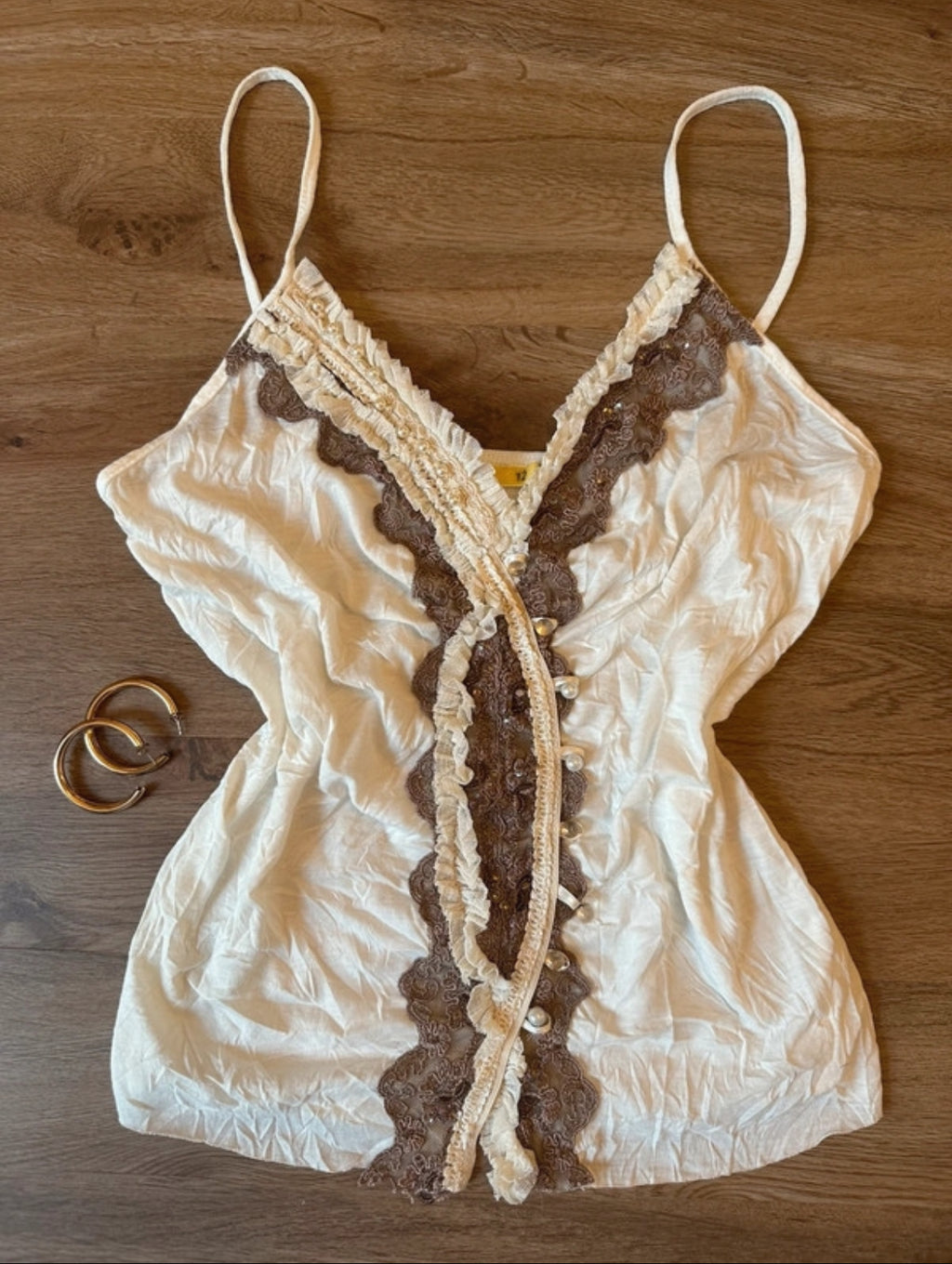 Винтидж комплект Y2K River Island потник & дънкова микро пола