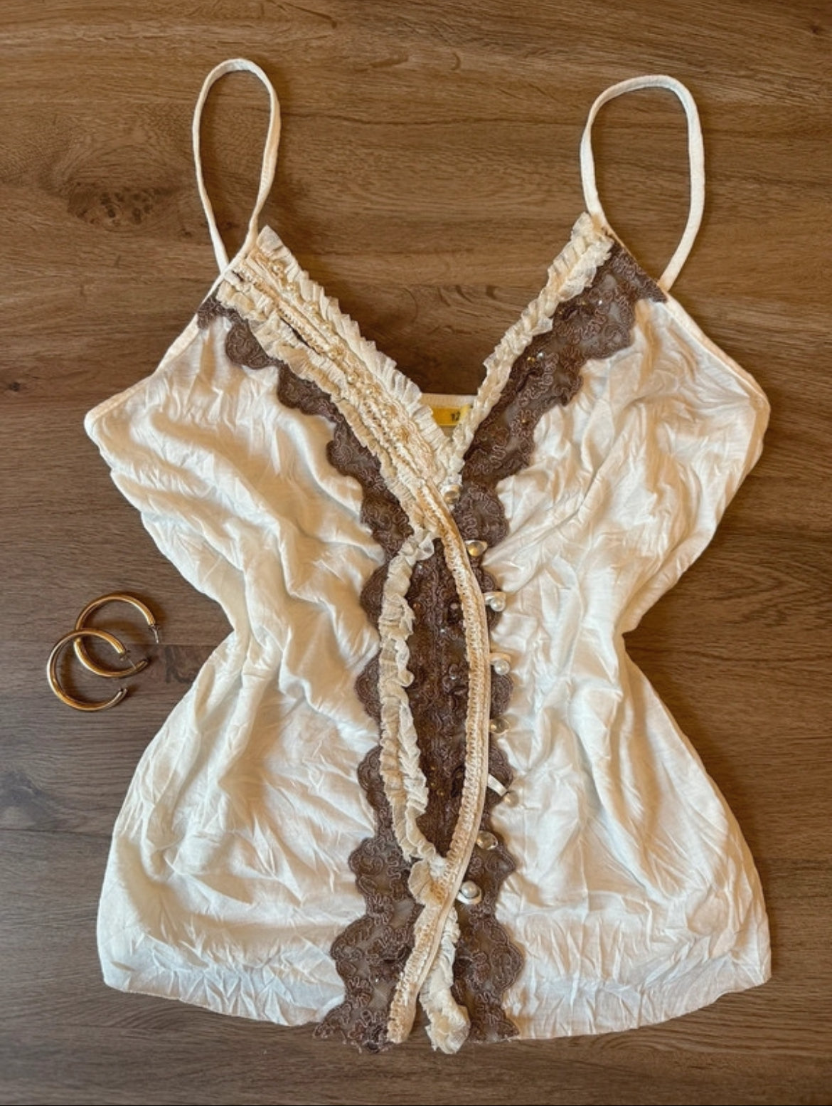 Винтидж комплект Y2K River Island потник & дънкова микро пола