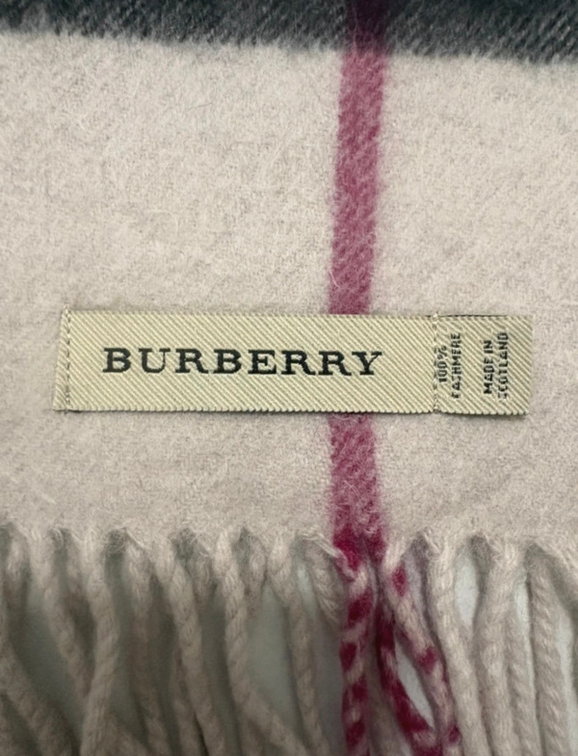 Винтидж шал Burberry с Nova Check принт- 100% кашмир