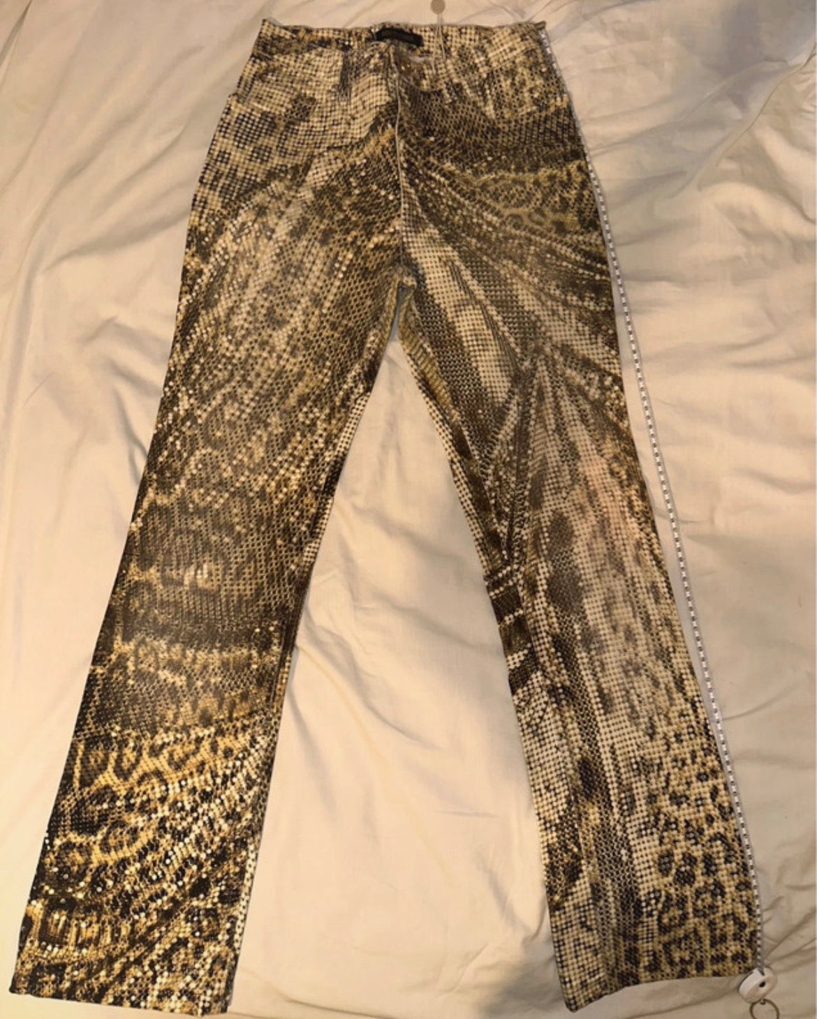 Roberto Cavalli SS2002 Snakeskin Jeans – редки архивни дизайнерски дънки