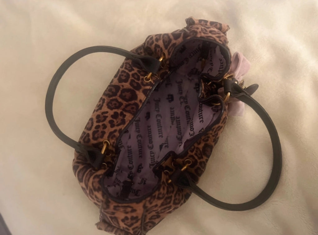 Juicy Couture леопардова bowler чанта