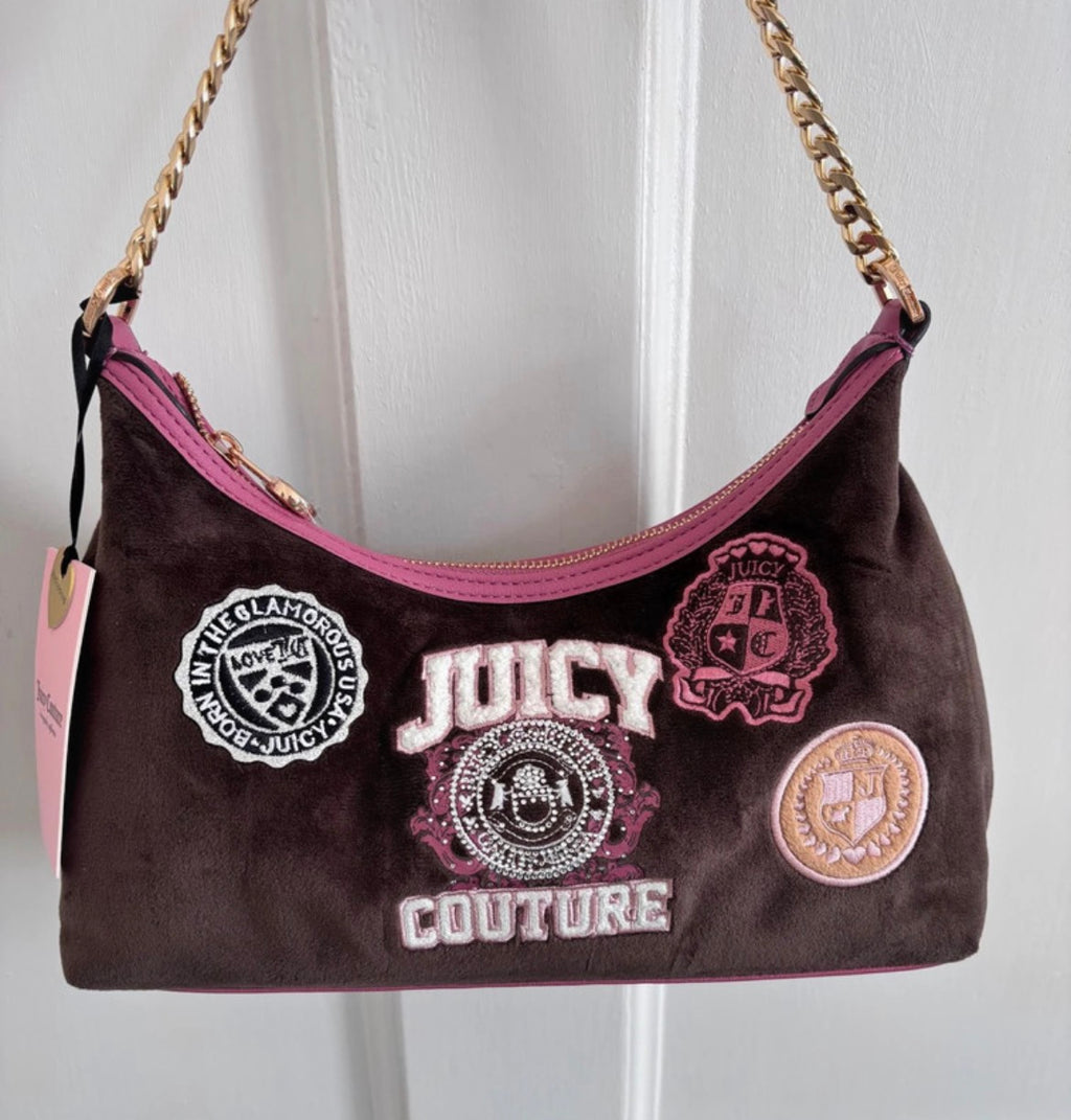 Juicy Couture Varsity велурена чанта