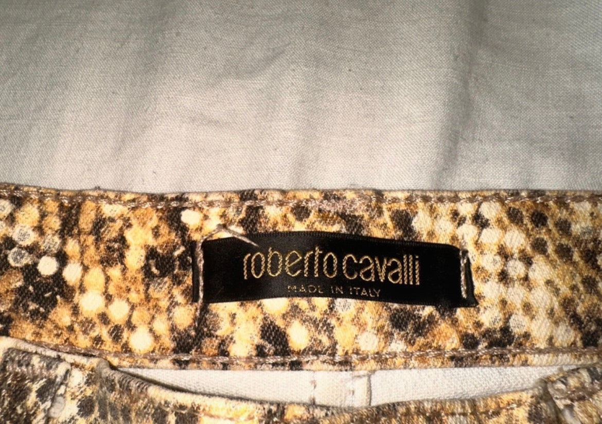 Roberto Cavalli SS2002 Snakeskin Jeans – редки архивни дизайнерски дънки