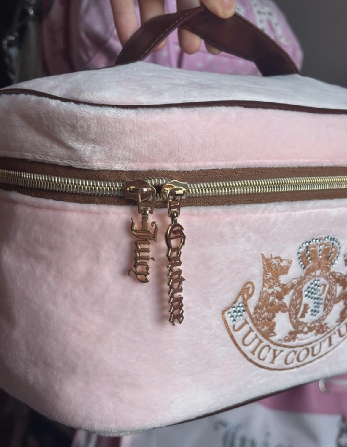 Juicy Couture Pink Velour Makeup Bag
