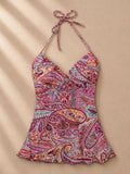 Vintage Y2K New Look paisley halterneck топ