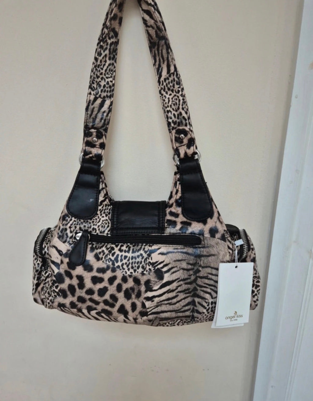 Angel Kiss Animal Print Mini Shoulder чанта