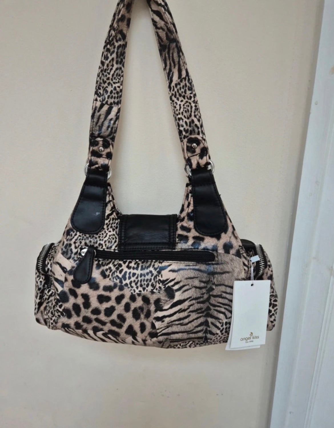 Angel Kiss Animal Print Mini Shoulder чанта