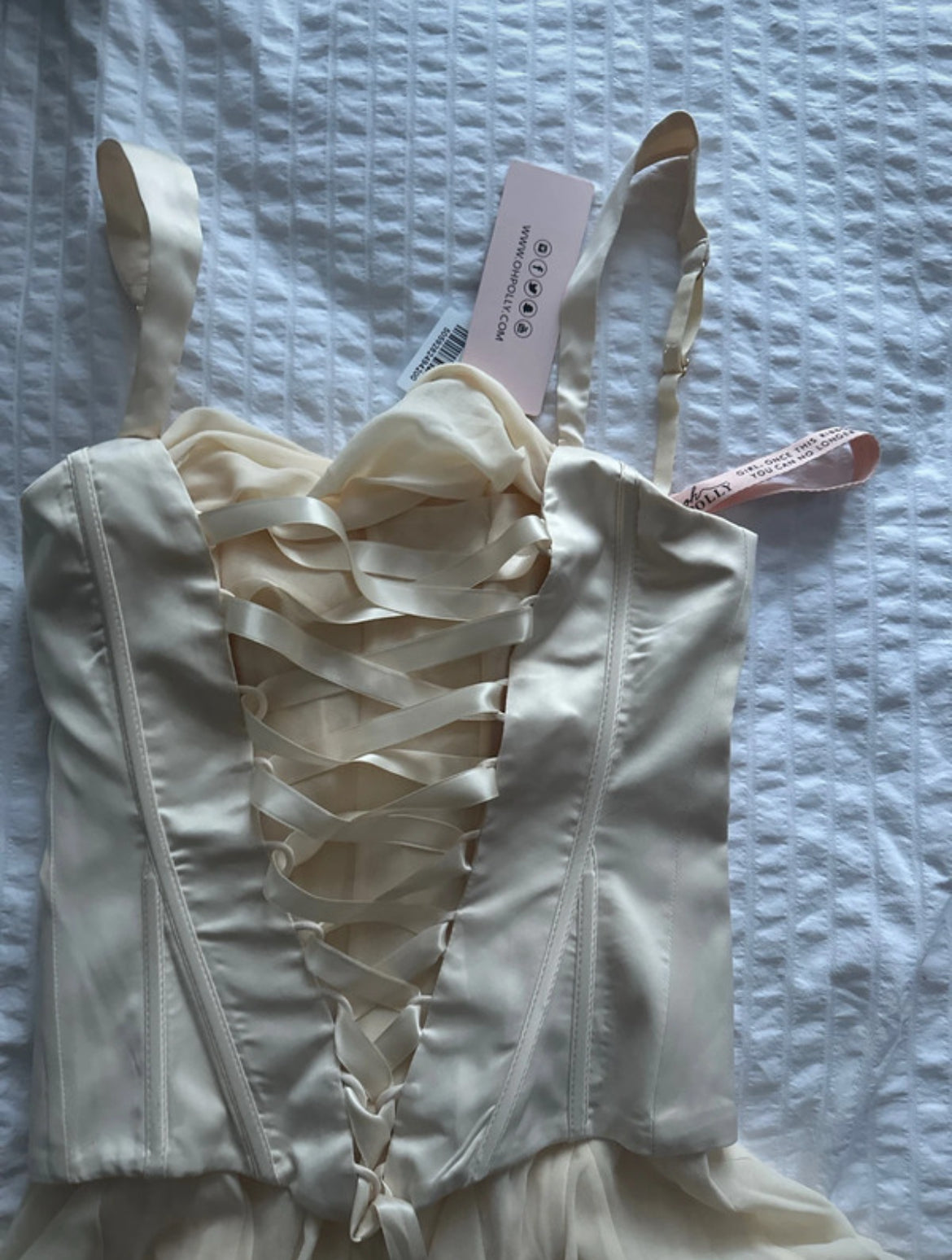 Oh Polly Maribel corset mini dress в мек ivory/cream нюанс
