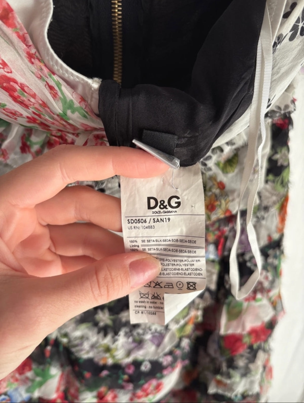 Dolce & Gabbana копринена мини рокля