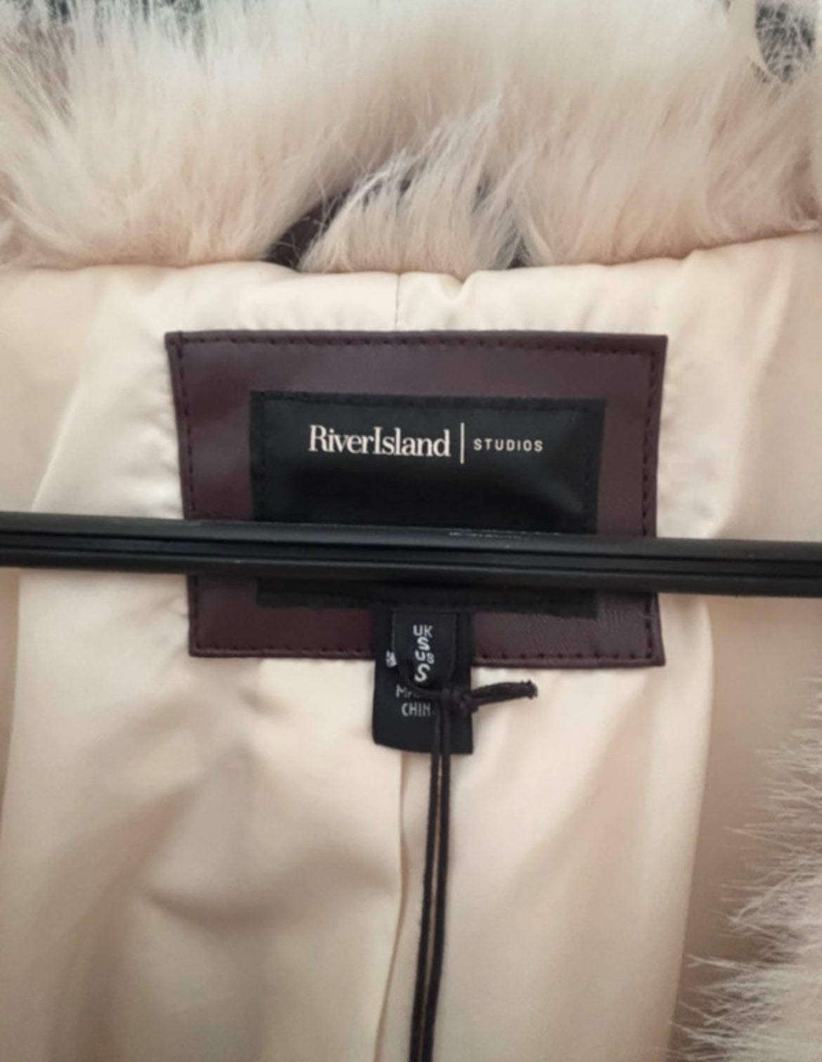River Island cropped fluffy jacket