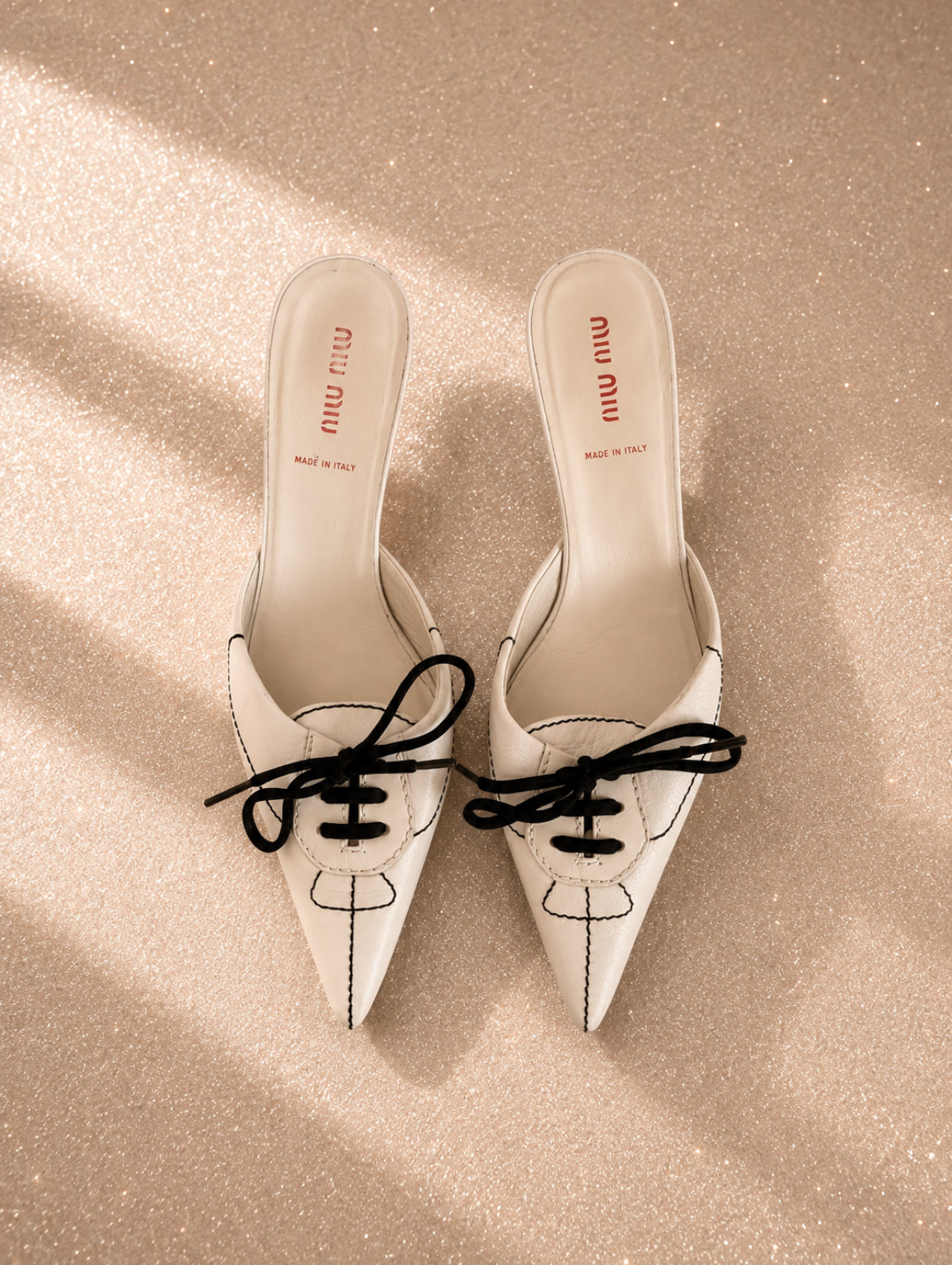 Винтидж Miu Miu Trompe-l’œil “Sneaker” Heels от края на 90-те - 38