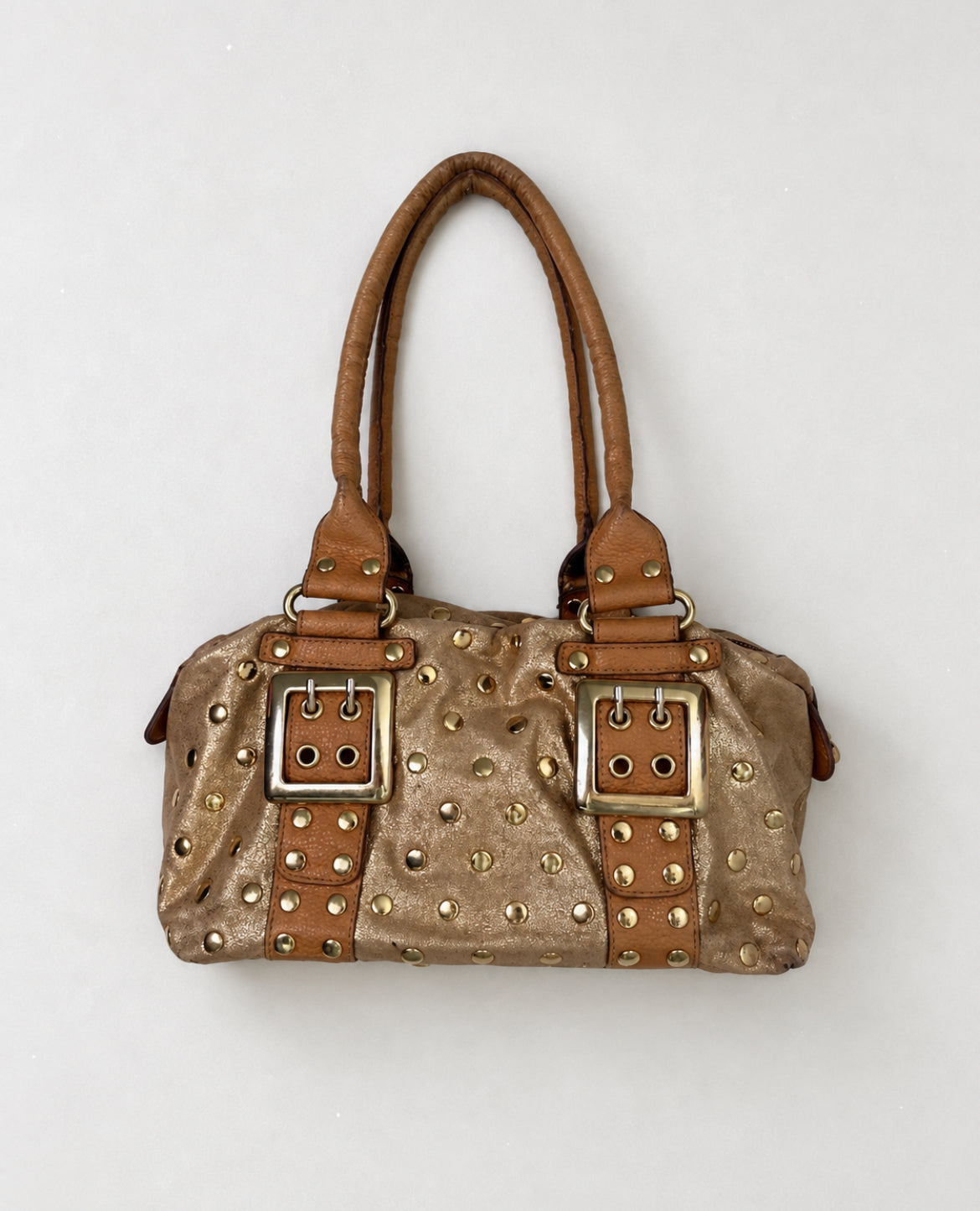Vintage Y2K Kathy Van Zeeland Studded Shoulder чанта