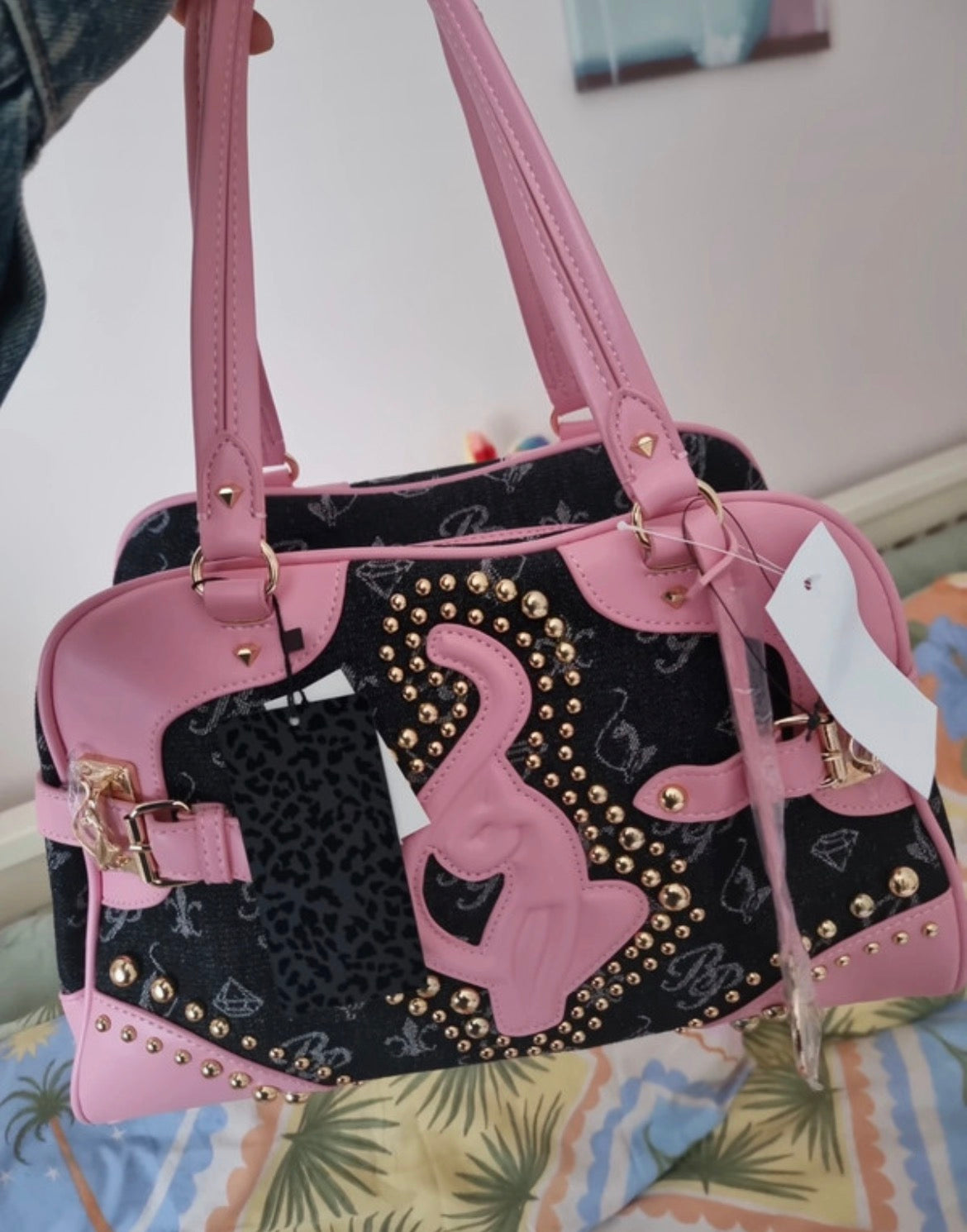 Baby Phat Pink Studded Y2K чанта