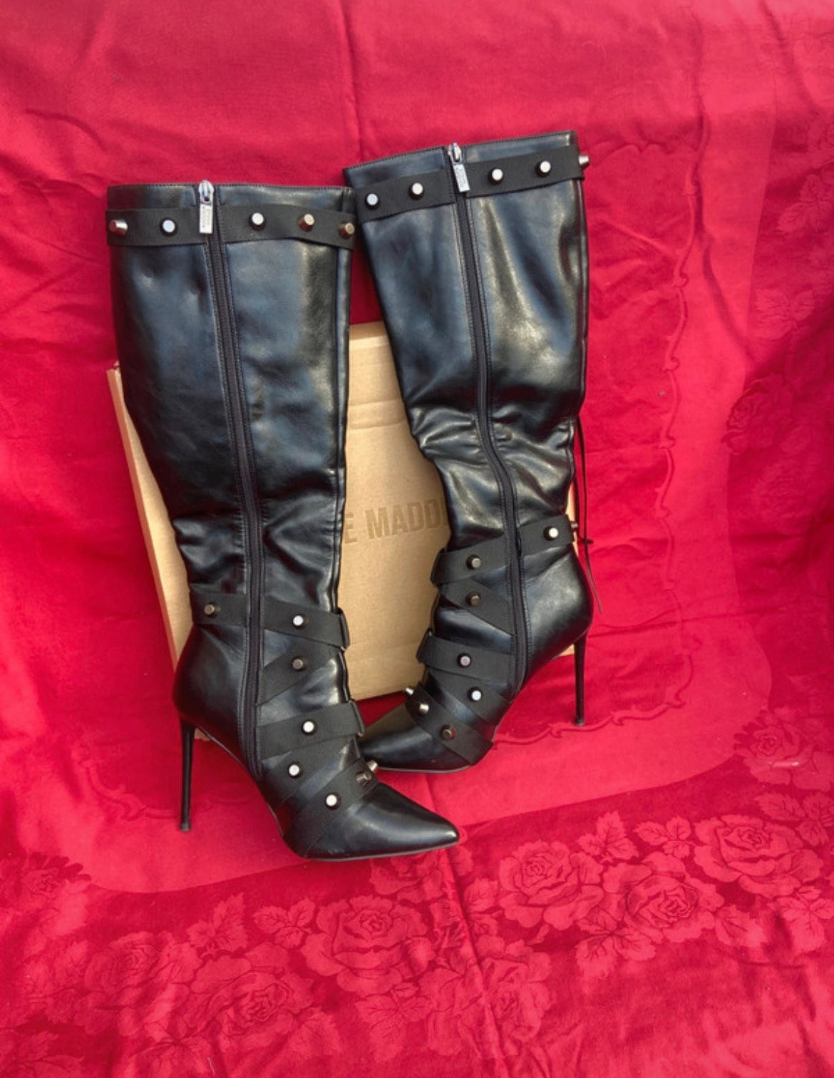 Steve Madden Finkle Studded Knee-High ботуши - 39