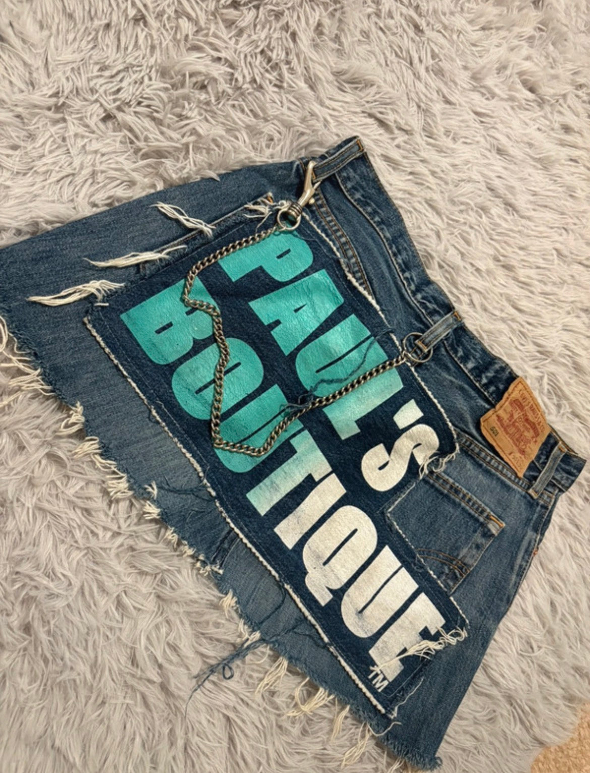 Vintage Levi’s x Paul’s Boutique Reworked Denim Mini Skirt