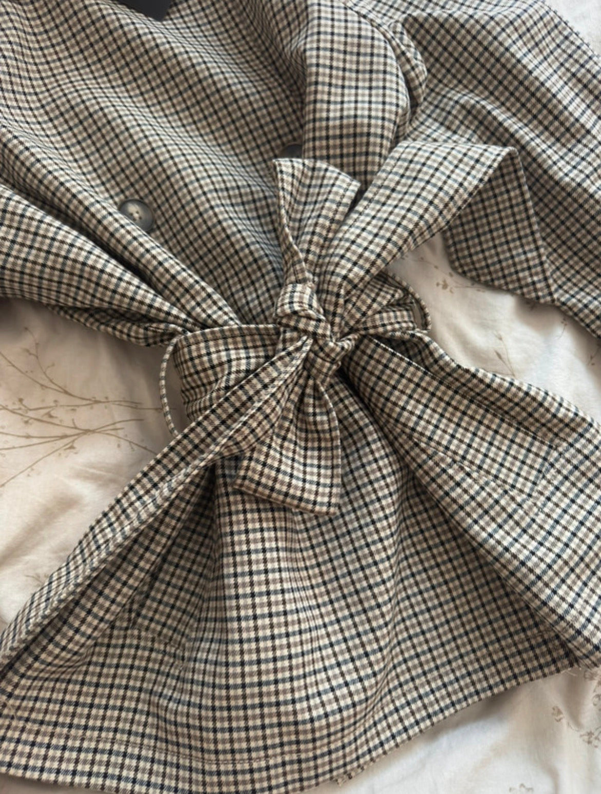 New Look Checked Cropped Trench яке