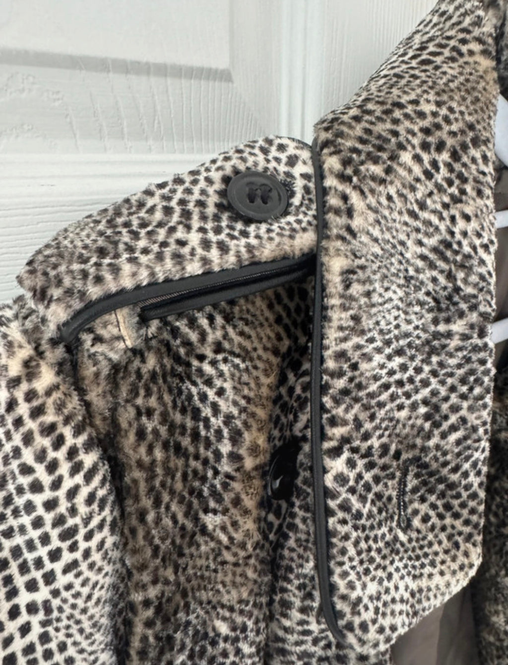 Vintage Karen Millen дълго палто със змийски принт и колан