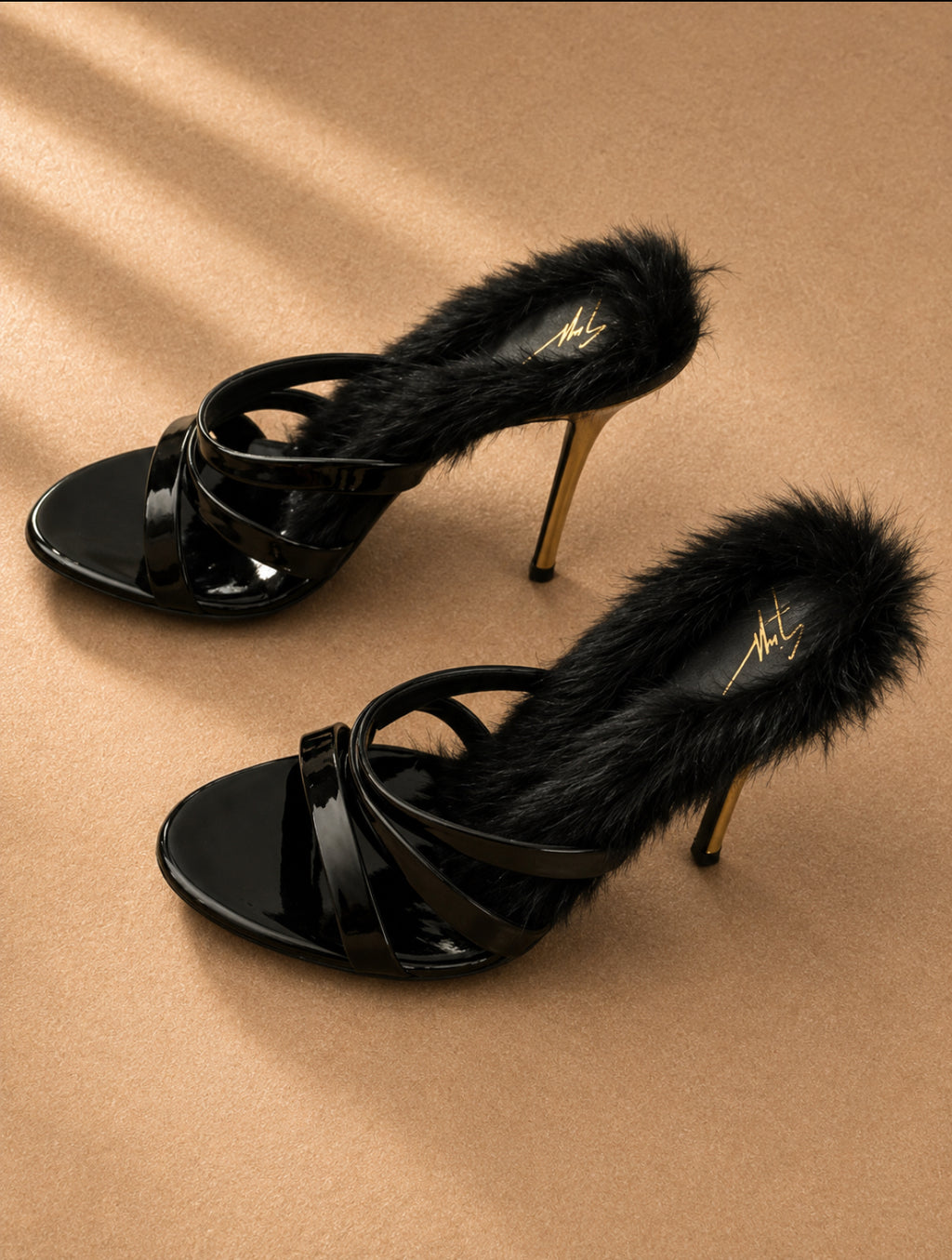 Винтидж обувки Giuseppe Zanotti с пухен детайл