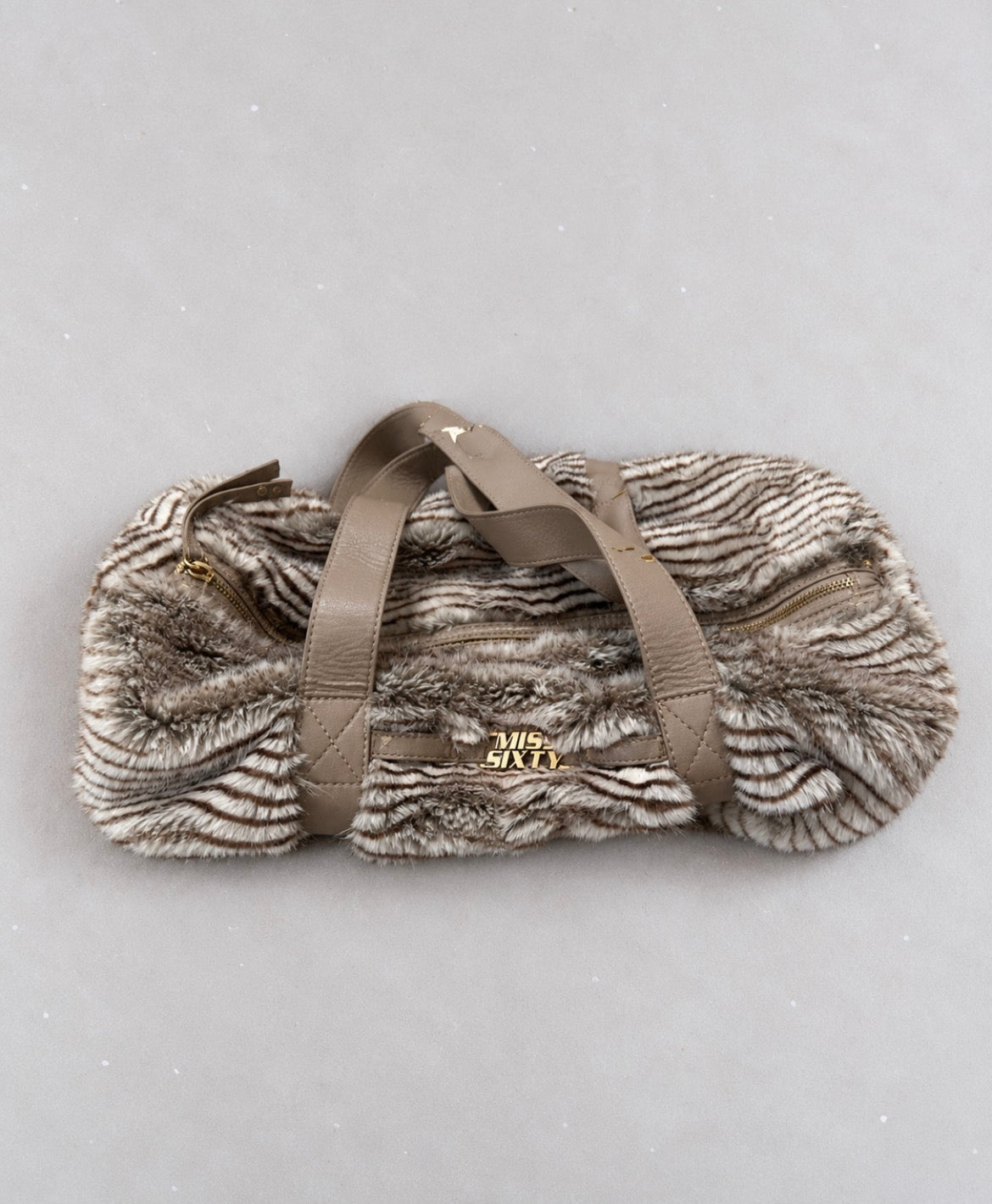 Miss Sixty Y2K Faux Fur Bag – винтидж чанта с животински принт