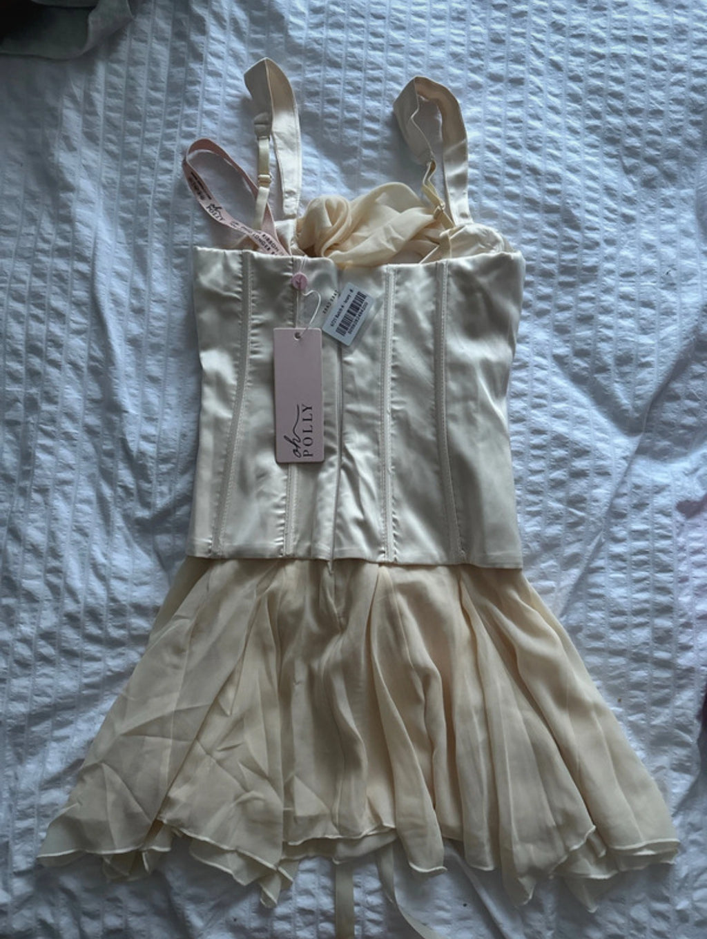 Oh Polly Maribel corset mini dress в мек ivory/cream нюанс