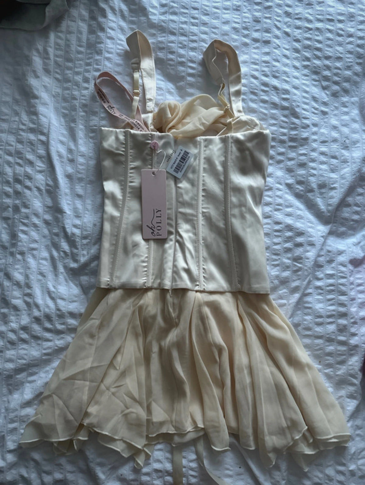 Oh Polly Maribel corset mini dress в мек ivory/cream нюанс