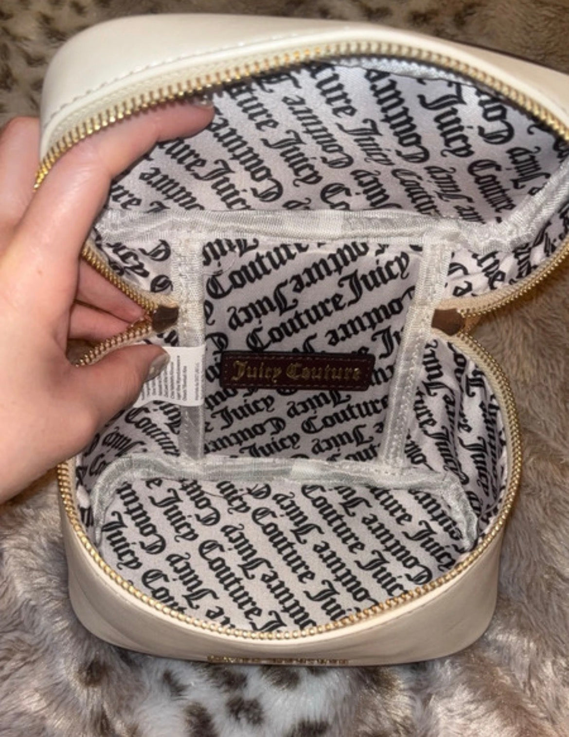 Juicy Couture Cream Vanity Makeup Bag