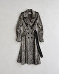 Vintage Karen Millen дълго палто със змийски принт и колан