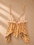 Топ For Love & Lemons с деликатна флорална бродерия