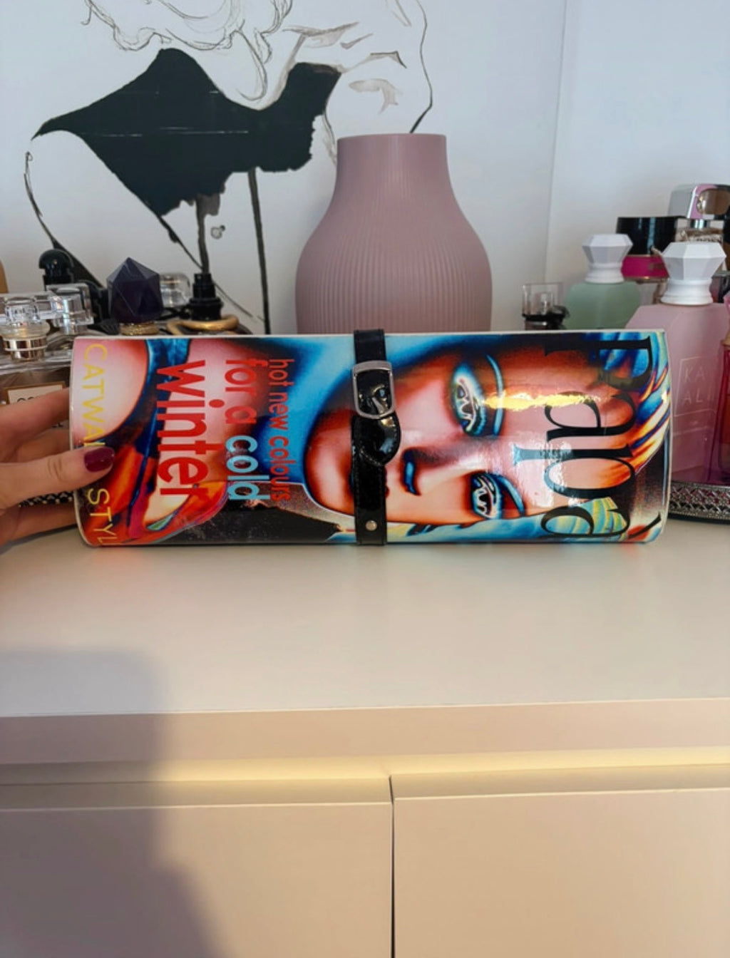 Papà Razzi Magazine Print Clutch
