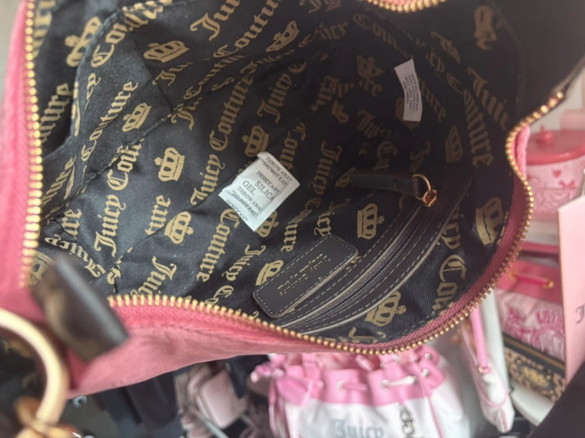 Y2K чанта Juicy Couture в розов велур