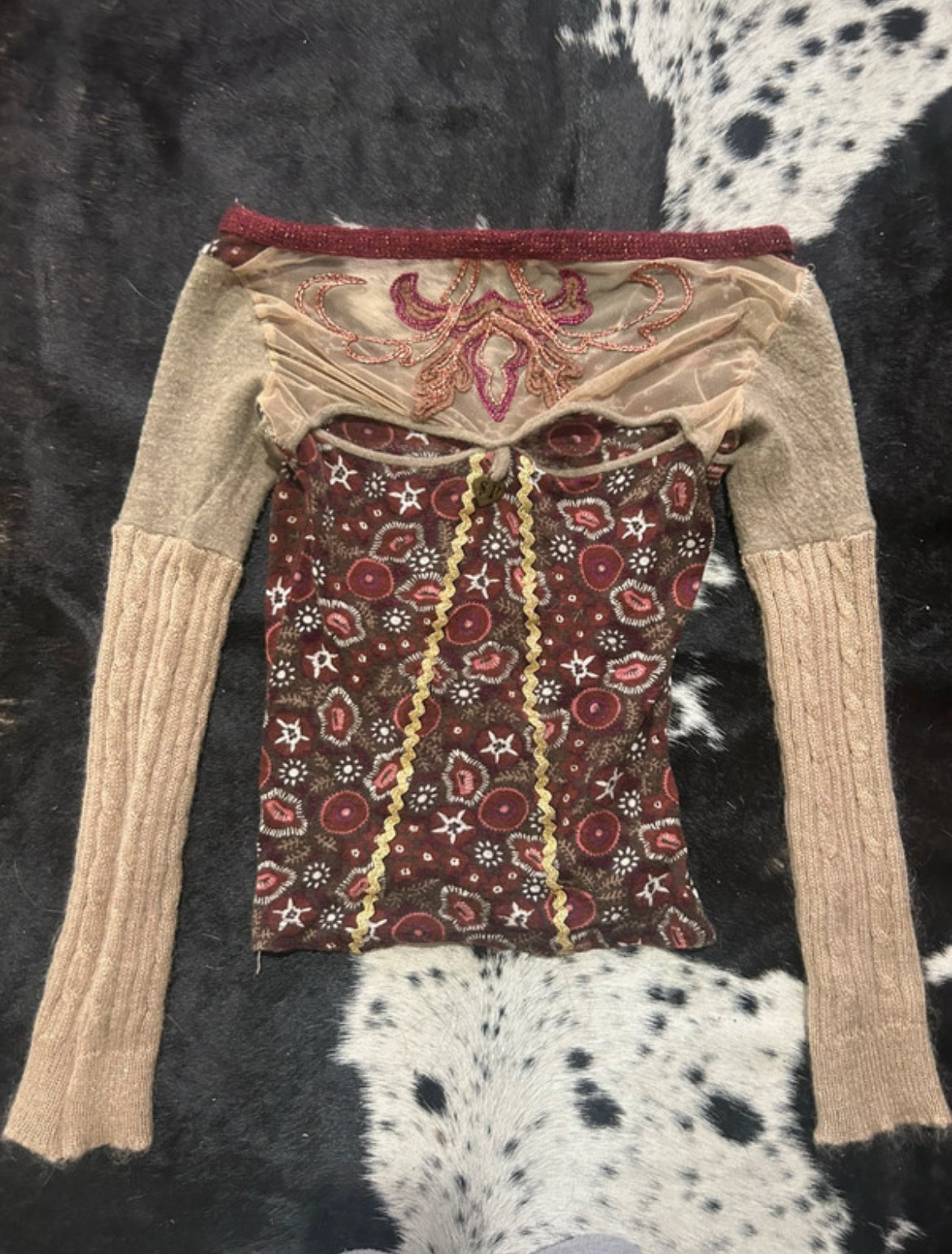 Супер рядък винтидж Shirt Passion топ с дълги ръкави от 2000-те
