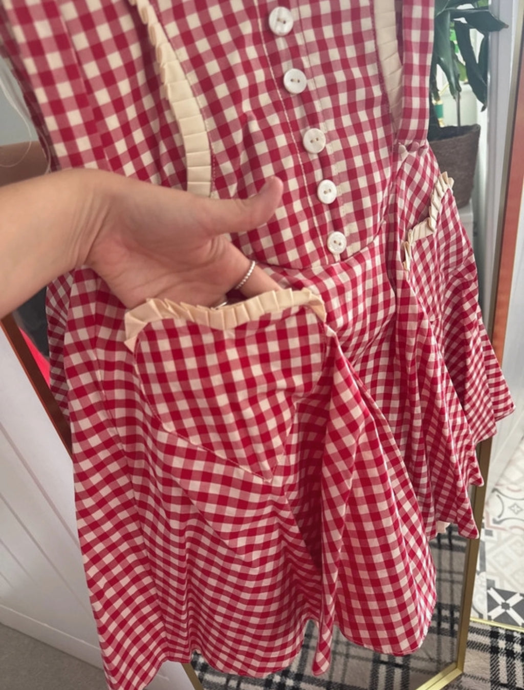 Мини рокля House of CB Gingham